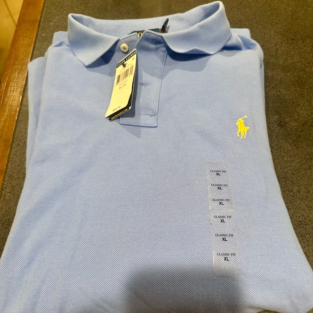 Ralph Lauren Men's Light Blue Polo Shirt